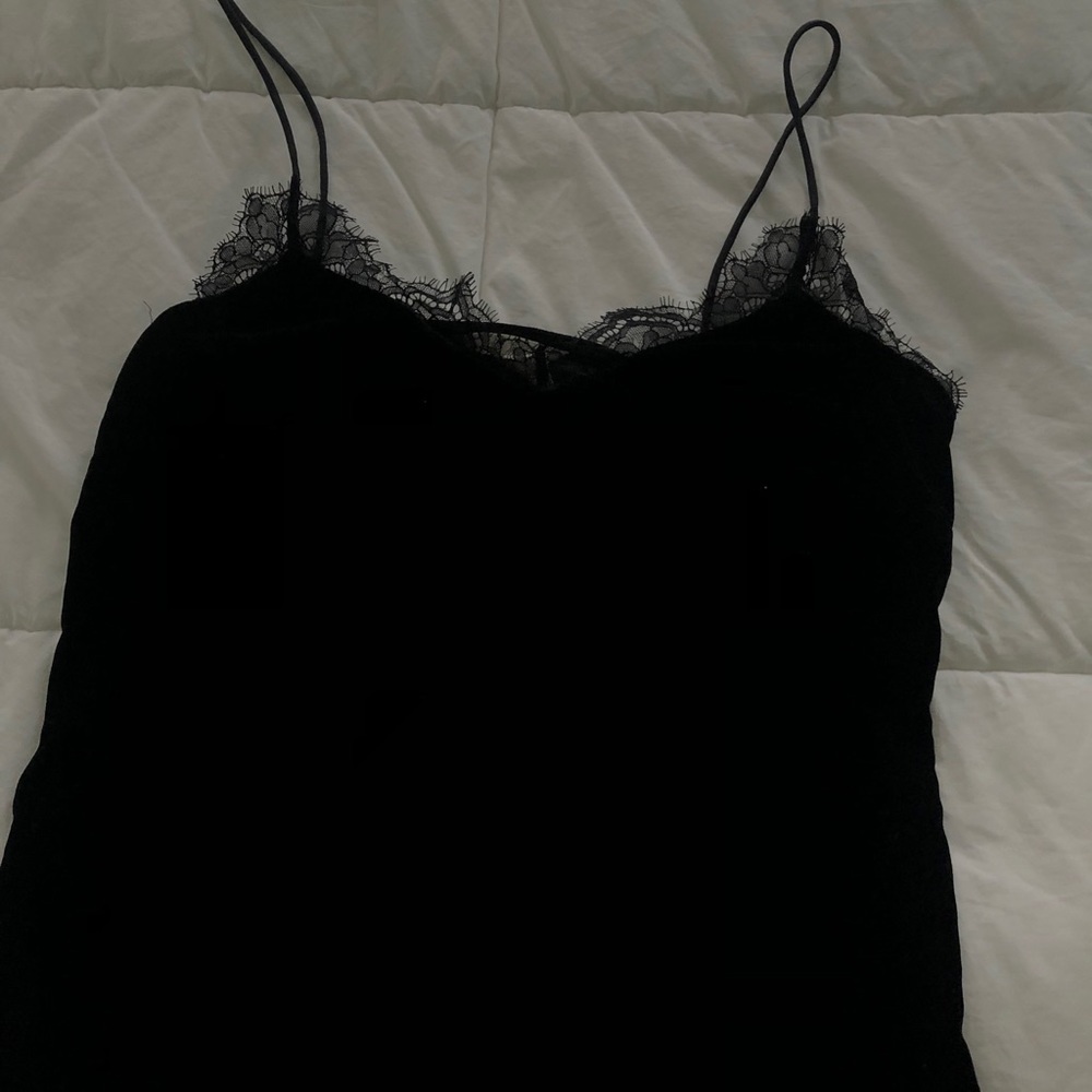 H and m velvet lace tank top